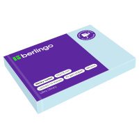 Блок для записей с клейким краем Berlingo Ultra Sticky голубой, пастель, 100х75мм, 100 листов