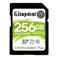 Карта памяти Kingston Canvas Select Plus SDXC UHS-I Cl10, SDS2/256Gb