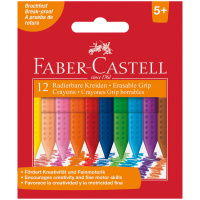 Мелки пластиковые Faber-Castell 'Grip', 12цв., трехгранные, картон, европодвес