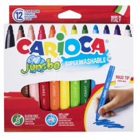 Фломастеры для рисования Carioca Jumbo 12 цветов, 40569