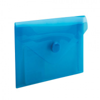 Пластиковая папка на кнопке Brauberg синяя, А7, 227323