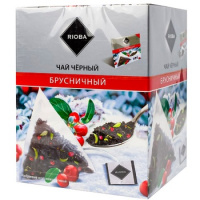 Чай Rioba Брусничный, черный, 20 пирамидок