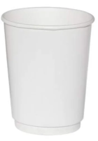 Стакан одноразовый DW9 белый, 260мл, бумажный, для горячих напитков, 25шт/уп