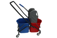 Тележка уборочная Vclean 2х20л, металлическая, с отжимом
