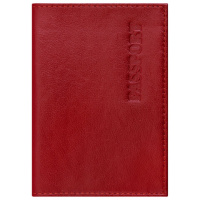 Обложка для паспорта натуральная кожа галант, 'PASSPORT', красная, BRAUBERG, 237178