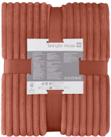 Плед Tarrington House Print фланелевый терракотовый, 150 x 200см