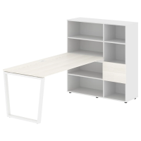 Рабочая станция EVRST 1217 Ясень Траун/Белый 2190х1250х1355 EDIS