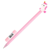 Ручка шариковая Юнландия Единорог синяя, 0.35мм, корпус ассорти