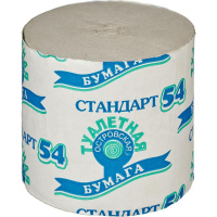 Туалетная бумага Островская серая, 1 слой, 24 рулона, 50м