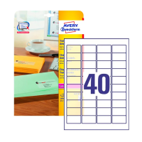 Этикетки адресные Avery Zweckform QuickPeel L4770-25, прозрачные, 45.7х25.4мм, 40шт на листе А4, 25 листов