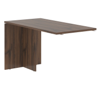 Брифинг-приставка EDB 1367 Дуб Денвер тёмный/Белый 1360х670х750 EDIS