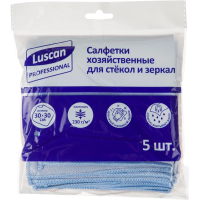 Салфетки хозяйственные Luscan Professional стек,зерк 230г/м2 30х30см 5шт/уп