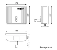 Дозатор для мыла Nofer нерж.сталь 1,4л, 03004.W