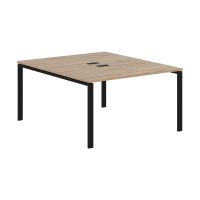 Стол 2-х местный EUWST 1316 Дуб Денвер светлый/Черный 1360х1606х750 EDIS
