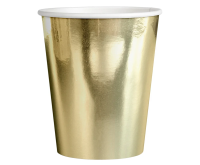 Стакан бумажный Vip золотой 250мл, 10шт