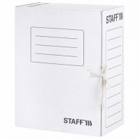 Архивная папка на завязках Staff белая, А4, 150мм