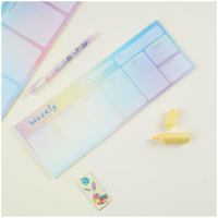 Планинг недатированный Meshu Candy color на неделю, 297х105мм, на склейке