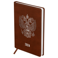 Ежедневник датированный A5, 176л., кожзам, OfficeSpace 'Eagle', коричневый