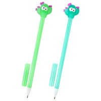 Ручка шариковая Юнландия Цветущий кактус синяя, 0.35мм, корпус ассорти