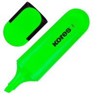 Текстовыделитель Kores Bright Liner Plus зеленый, 0.5-5 мм, скошенный наконечник