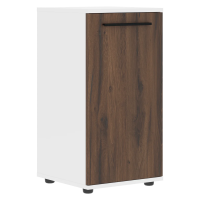 Шкаф малый узкий ELCS 42.1 Дуб Денвер тёмный/Черный/Белый 426х430х832 EDIS