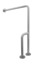 Поручень Nofer угловой 3 точки опоры правый нержавеющая сталь, матовый, 15204.S