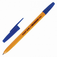 Ручка шариковая Staff Orange С-51 синяя, 0.5мм, оранжевый корпус
