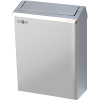 Мусорное ведро Nofer нерж.сталь 23л, матовое, настенное, с крышкой, 14078.S