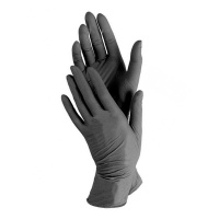Перчатки нитровиниловые Wally Plastic текстурированные XL, черные, 50 пар