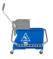 Ведро(20 л) на колесах TTS, полипроп.со съемным разделителем,  ручкой и отжимом O-Key, 00036394
