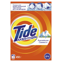 Стиральный порошок Tide Аква Пудра Альпийская Свежесть 450г, автомат