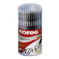 Набор чернографитных карандашей Kores Grafitos HB, трехгранные, с ластиком, 72шт