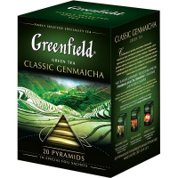 Чай Greenfield Classic Genmaicha (Классик Генмайча), зеленый, 20 пирамидок