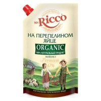 Майонез Mr. Ricco Organic на перепелином яйце, 67%, 800мл