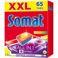 Таблетки для посудомоечной машины SOMAT лимон&лайм 65 таблеток