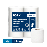 Туалетная бумага Tork Advanced T4, 120158, 2 слоя, белая, 4 рулона