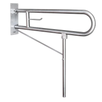 Поручень Nofer откидной нержавеющая сталь, глянцевый, 800мм, 15206.B