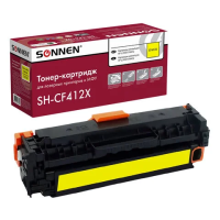 Картридж лазерный SONNEN (SH-CF412X) для HP LJ Pro M477/M452 ВЫСШЕЕ КАЧЕСТВО, желтый, 6500 страниц,