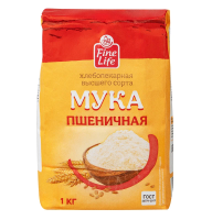 Fine Life Мука пшеничная хлебопекарная, 1кг