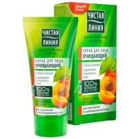 Скраб для лица Чистая Линия Фитотерапия Абрикосовые косточки очищающий для нормальной и комбинирован