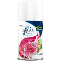 Освежитель воздуха Glade Automatic пион и сочные ягоды, 269мл, запасной картридж