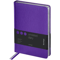 Ежедневник недатированный Berlingo Starlight фиолетовый, А5, 160 листов, кожзам