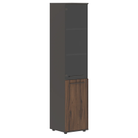 Шкаф высокий узкий EHCS 42.2 Дуб Денвер тёмный/Мокко/Мокко 426х430х1967 EDIS