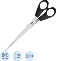 Ножницы Выбор есть 180 мм с пластиковыми ручками, цвет черный