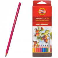Набор цветных карандашей Koh-I-Noor Mondeluz 18 цветов, 3,8 мм, заточенные