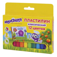 Пластилин классический ЮНЛАНДИЯ 'ЮНЛАНДИК-ЖИВОПИСЕЦ', 12 цветов, 240 г, ВЫСШЕЕ КАЧЕСТВО, 105029