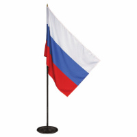 Флаг напольный Титан Россия 90х135 см, с флагштоком