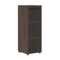 Шкаф колонка со стеклянной дверью MMC 42.2 Антрацит/Дуб Денвер темный 429х423х1188 MORRIS TREND