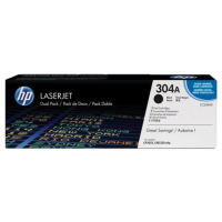 Картридж лазерный HP (CC530AD) ColorLaserJet CP2025/CM2320, черный, КОМПЛЕКТ 2 шт., оригинальный, ре