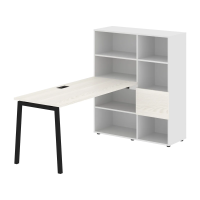 Рабочая станция ELRST 1115 Ясень Траун/Черный 1990х1120х1355 EDIS